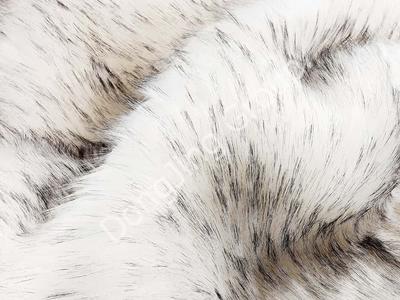 9W1127D-White Timmy White Printed Black Остроконечная шерсть енота